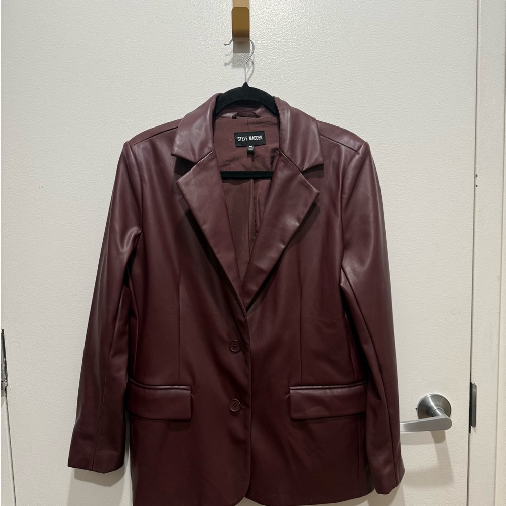 Steve Madden Women's Deep Burgundy Suit Jacket
